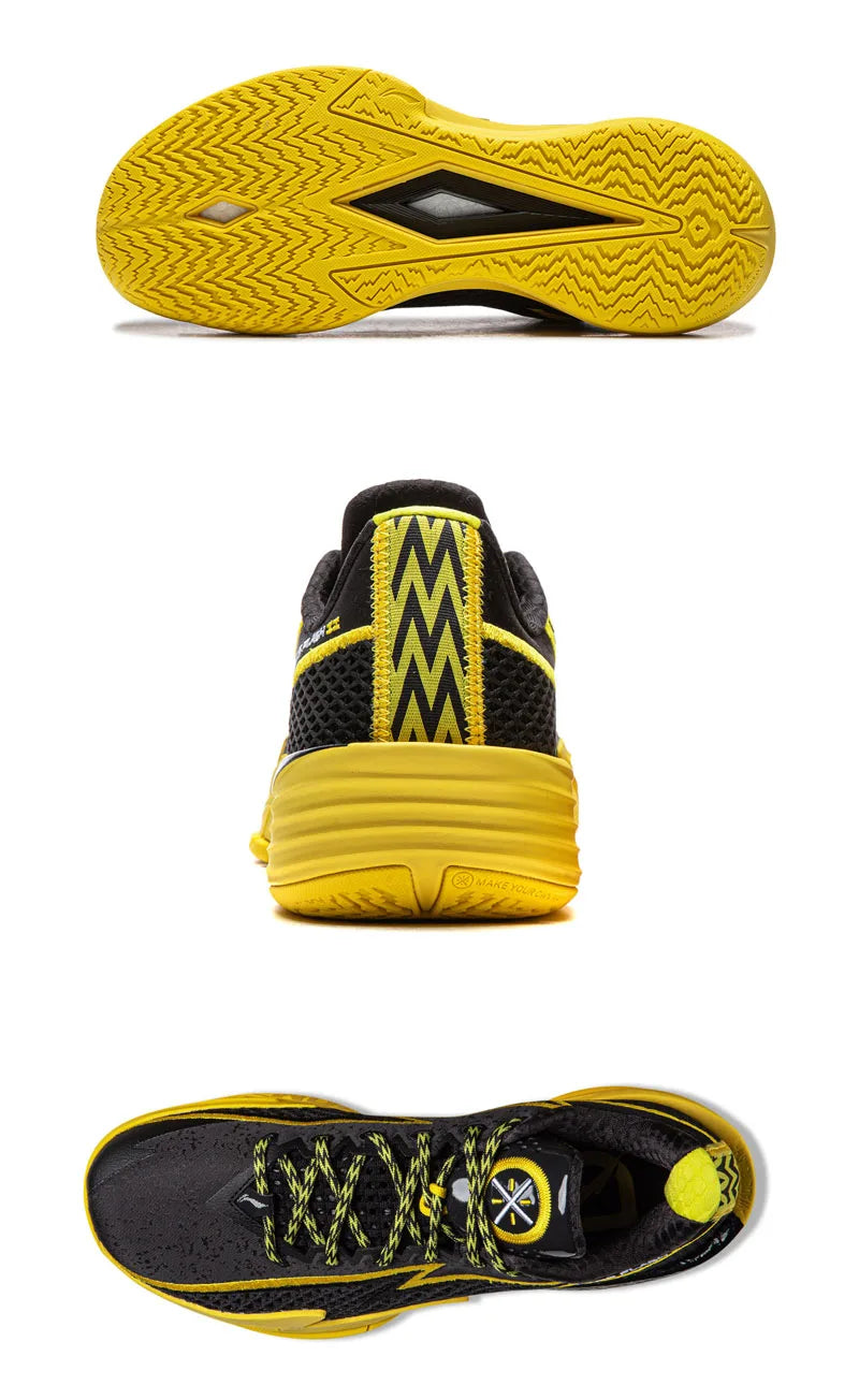 Li-Ning Men's WADE FLASH 2 On Court Basketball Shoes BOOM Cushioning Breathable LiNing Stable Sneaker ABPV013