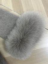 Fox Fur Trim Wool Overcoat