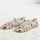 Women's Floral Mesh Mary Jane Flats