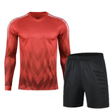 Custom Men Boys Girl Soccer Shirt Goalkeeper Uniform Long Sleeve Football Training Goalkeeper Top Soccer Jersey Pant Shorts Sets