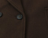 NLZGMSJ Vintage Casual Chic Women Overcoat Solid Pockets Double-breasted Short Coat New Fashion 2025 Winter Holiday Coats
