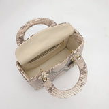 Women's Genuine Leather Snakeskin Crossbody Shoulder Bag