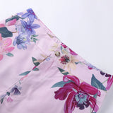 Floral Strapless Vest & Straight-Leg Trouser Set