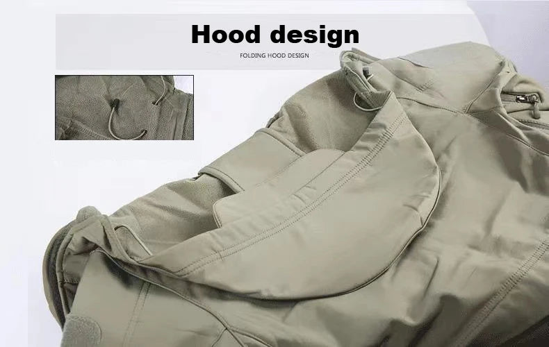 Men's Fleece Tactical Parka & Cargo Jacket Set