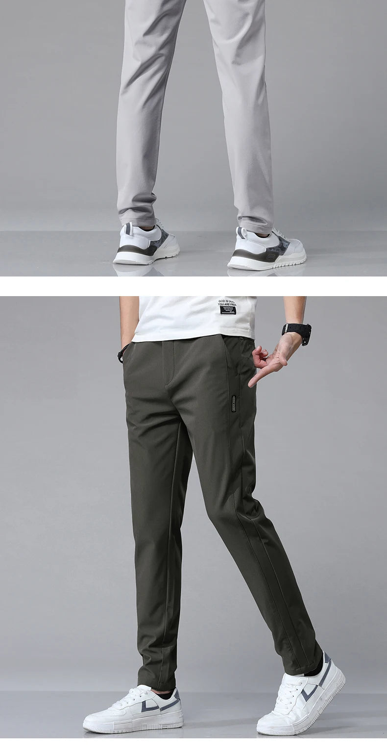 Men's Lightweight Stretch Slim-Fit Pants