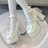 Women's Platform Mary Jane Pumps | Butterfly Strap Heels