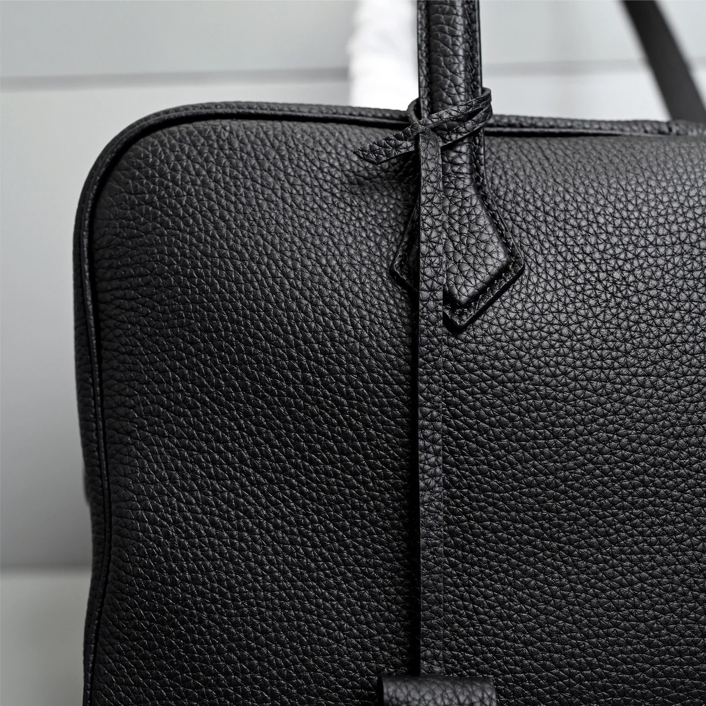 Genuine Leather Bowling Bag for Women, Top Layer Cowhide Handbag, Large Capacity Top Handle Bag, Small & Large Size