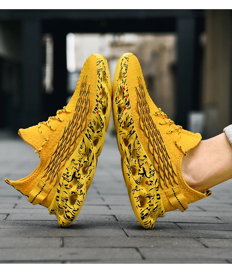 Men's Breathable Mesh Lace-Up Sneakers