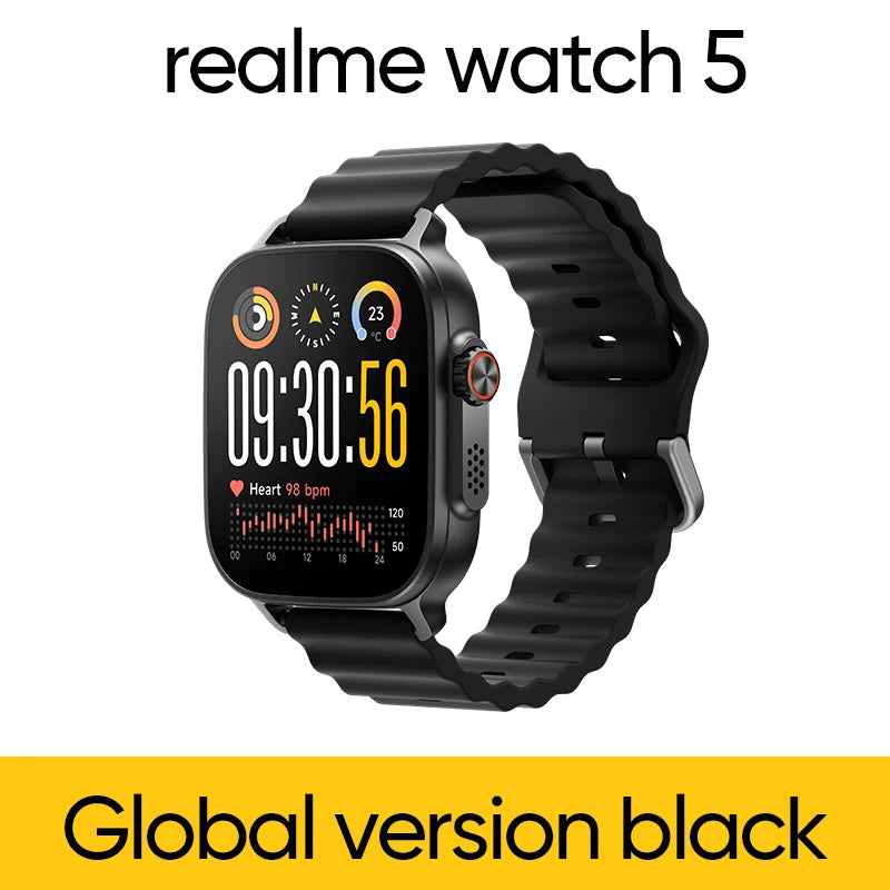 realme Watch 5 – 1.97" AMOLED GPS Smart Watch, 14-Day Battery