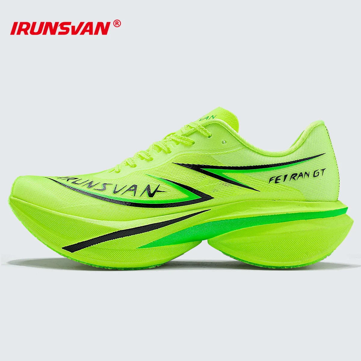 IRUNSVAN T800 Carbon Plate Running Shoes - Lightweight Racing Shoes for Men & Women - Marathon Training, Cushioned & Anti-Slip