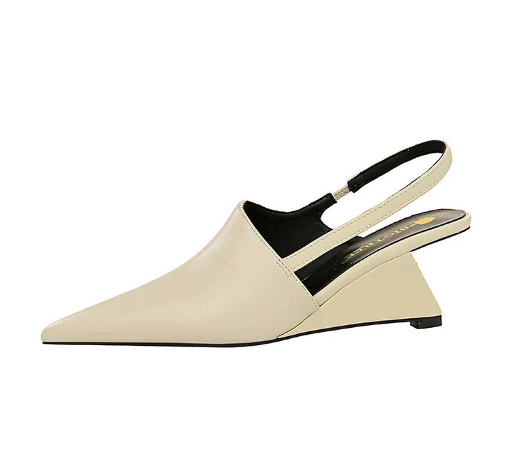 Designer Wedge Heel Sandals – Pointed Toe Women's Pumps