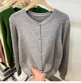 Classic O-Neck Knit Cardigan