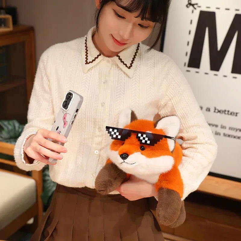Plush Animal Cuddle Pillow – Raccoon, Fox & Red Panda