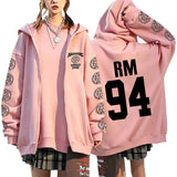 Y2K Graphic Zip-Up Hoodie