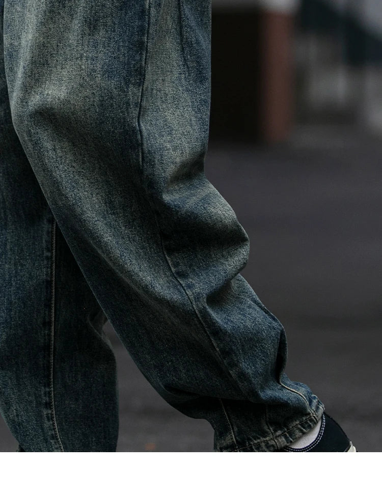 Men's Loose Fit Denim Cargo Jeans