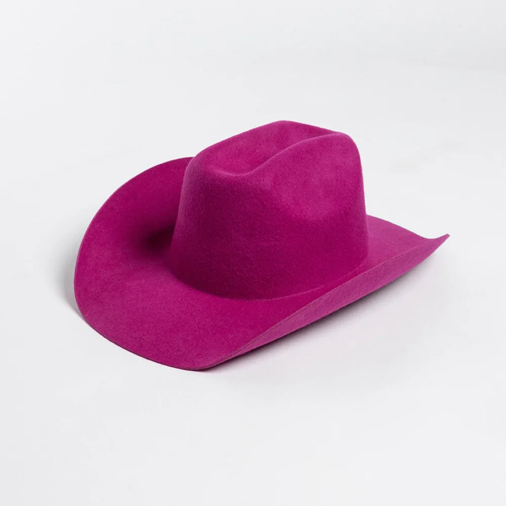 USPOP Wide Brim Wool Cowboy Hat – Unisex Felt Fedora