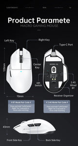 ATTACK SHARK V6  Wireless Gaming Superlight Mouse with RGB Magnetic Charging Dock,PAW3311 Sensor,Macro Gaming Mouse