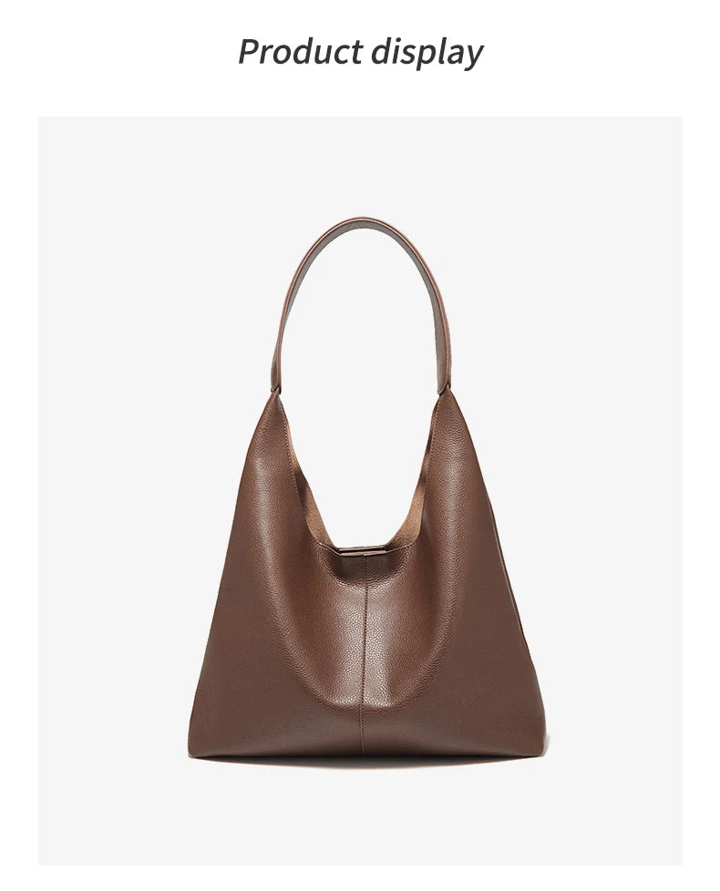 FOXER Minimalism Split Leather Women Shoulder Underarm Bag 2026 New Solid Casual Hobo Bag Female Daliy Tote Bag Purse