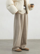 Women's High-Waisted Pleated Wide-Leg Trousers