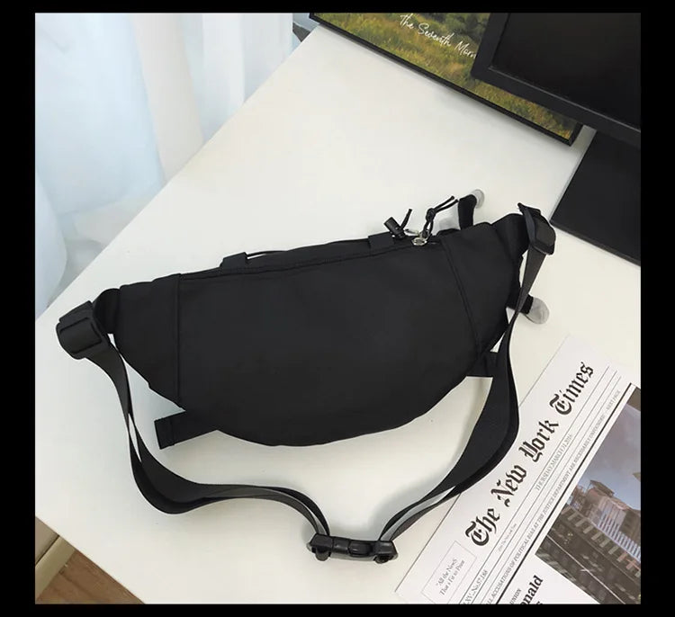2024 Techwear Style Punk Hip Hop Single Shoulder Crossbody Bag Men Women Street Vintage Chest Bag Casual Sport Fanny Pack