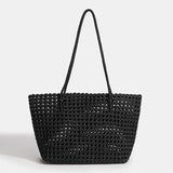 Nylon Bucket Bag Women Shoulder Strap Handbag Woven Tote Luxury Designer Medium Size