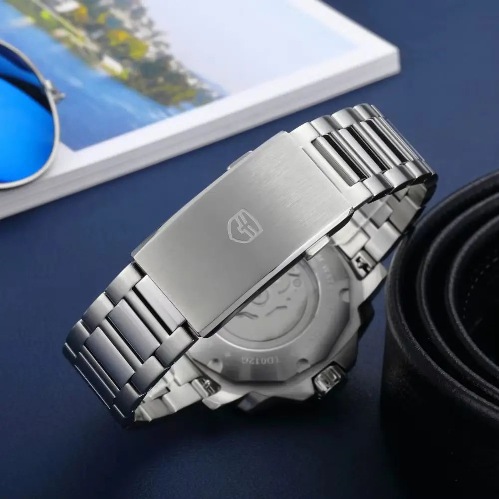 TOPHILL 43mm NH34 GMT Men Watch Automatic Mechanical Wristwatch 300M Dive Sapphire Ceramic Bezel Luxury Luminous 3H Date TD012G