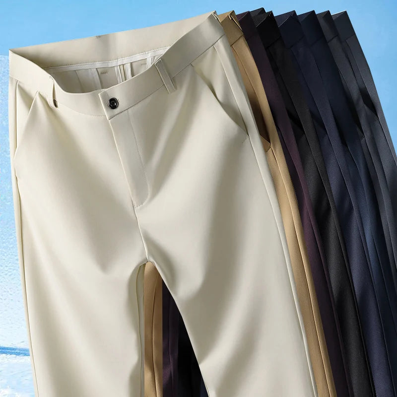 Men's Lightweight Stretch Straight-Leg Pants
