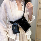 Designer Women Waist Bag 2024 summer Belt bag Phone Pack Trend Candy color Leather Shoulder Crossbody Chest Bags Lady Fanny Pack