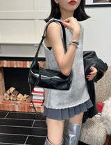 Motingsome Handbag Shoulder Pouch Woman Tote Smooth Cow Leather Crossbody Lady Spring Saddle Red Mini Messenger Purses 2025 New