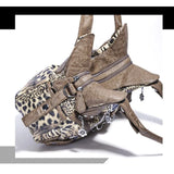 Women Handbags Leopard Bag Top-handle Handbag Fashion Satchel Dumpling Pack Shoulder Bag Tote Bag Hobos Large Purse