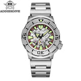 ADDIESDIVE luxury men's skeleton automatic watch sapphire glass BGW9 luminous diver's watch 200m men analog mechanical watches