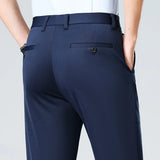 Men's Stretch Suit Pants — Slim Straight Business Formal Trousers