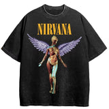 Nirvana In Utero Washed Cotton Oversized T-Shirt — Retro Y2K Streetwear Tee