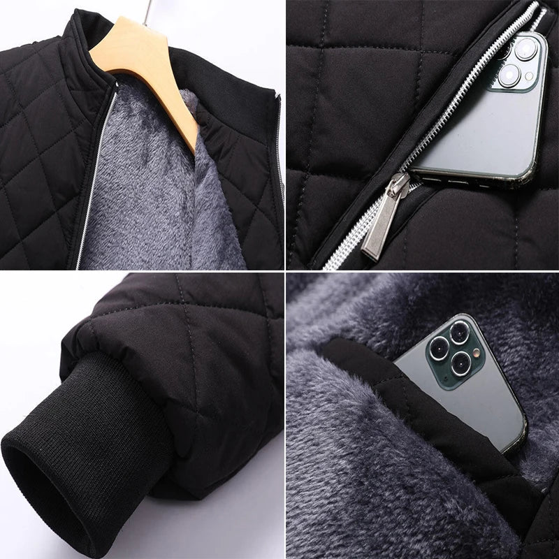 DIMUSI Men's Thermal Fleece Windbreaker Jacket