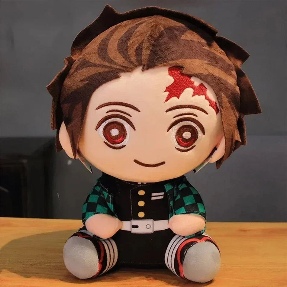 20cm Hot Japan Demon Slayer Plush Dolls Lovely Anime Kimetsu No Yaiba Kamado Tanjirou Nezuko Zenitsu Kyoujurou Toys Kids Gifts