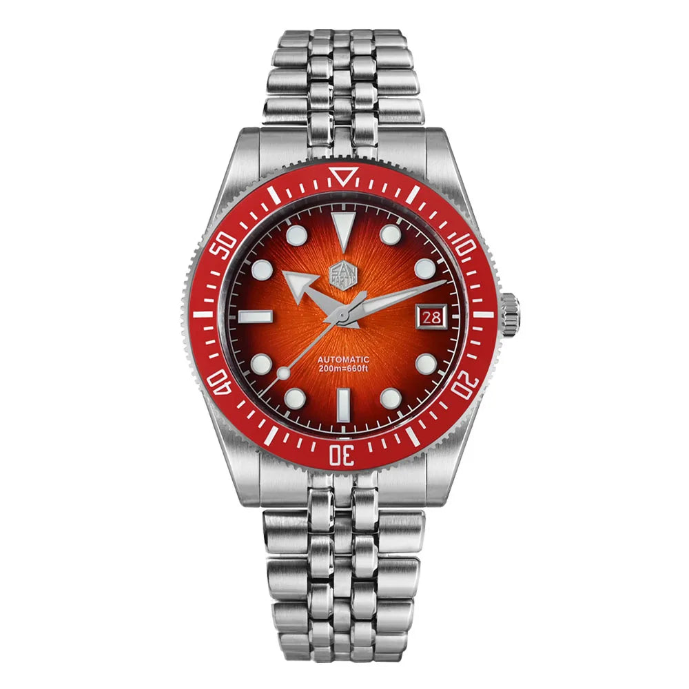 San Martin SN0148 Enamel Dial Diver Watch 37.5mm 40mm