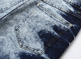 KAKAN Slim Straight Jeans for Men | Dark Blue Stretch Denim