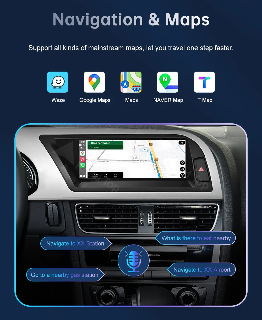 Road Top Touchscreen Display for Audi A5 S5 | CarPlay & Android Auto