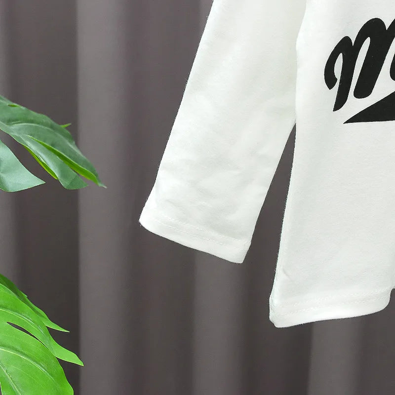 3pcs Set Kids Boys Clothes Baseball Coat+T-Shirt+Pant Spring Autumn Letter Print Sweatshirts Black Sports Casual Outfits Clothes