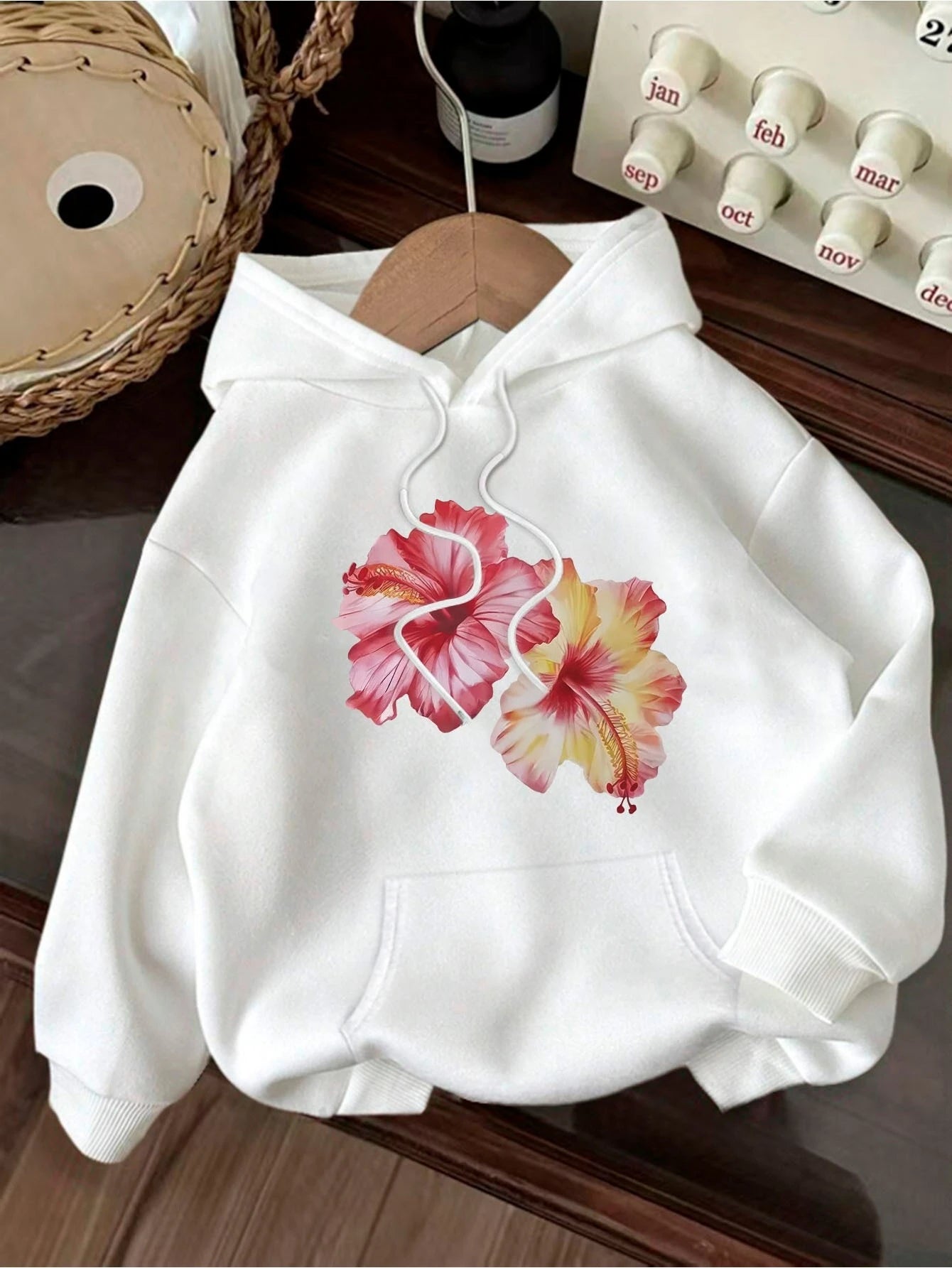 Vibrant Floral Round Neck Hoodie