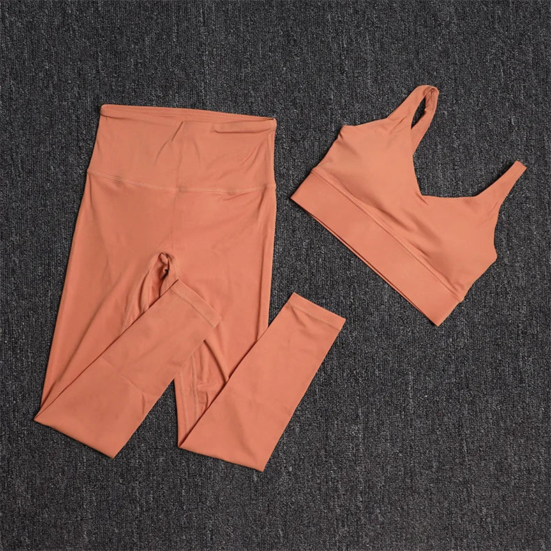 TRY TO BN Gym Sets Woman 2 Piece Sports Bra High Waisted Leggings Fitness Sportswear Women's Tracksuit Yoga Wear Workout Clothes