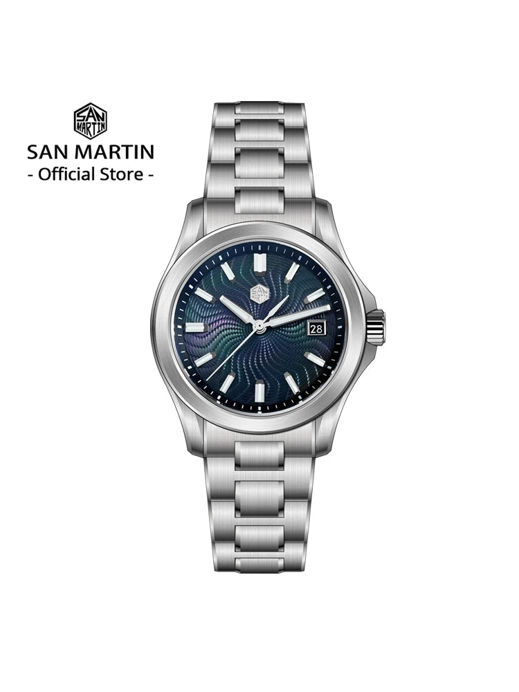 San Martin 39mm Guilloche MOP Dress Watch | Miyota 9015 | SN0150-G1