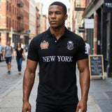Men's New York Royal Cotton Polo | Contrast Design