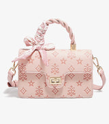 FOXER Brand PVC Leather Pink Handbag Women's Shoulder Bag Chic Small Square Bag Fashion Female Crossbody Bag Ligth Luxury