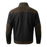 New Denim Men's Jacket Multi-pocket Fake Two Coats Denim Contrast Jacket Suede Matching Design Men's Streetwear Men's Denim Top