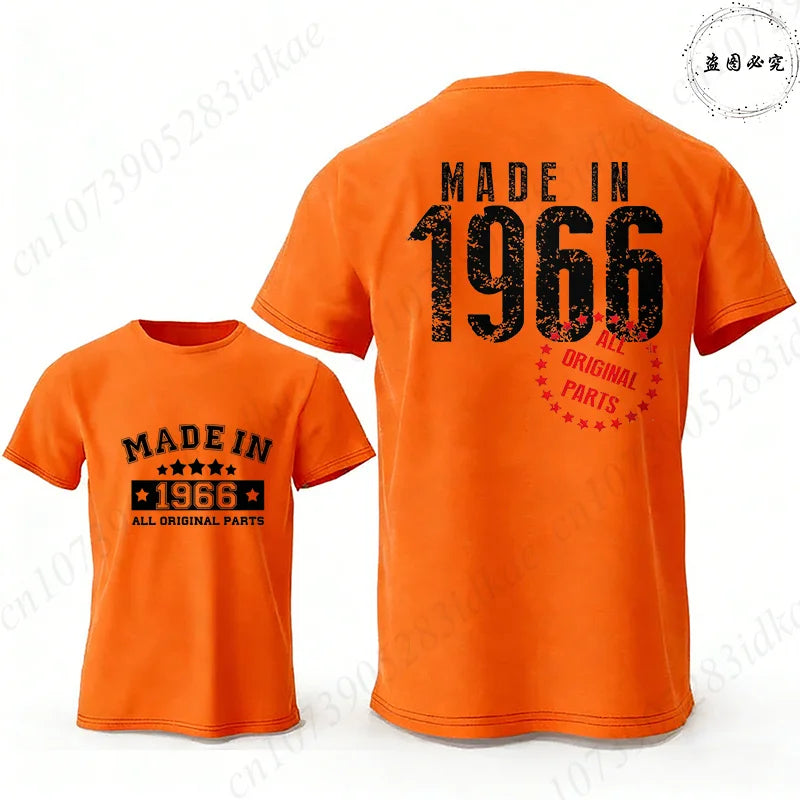 60th Birthday Vintage Graphic T-Shirt — Made in 1966 Men's Short Sleeve Tee