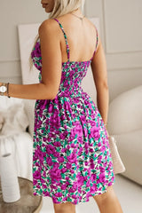 Women's Floral Print Wrap Pleated Sundress