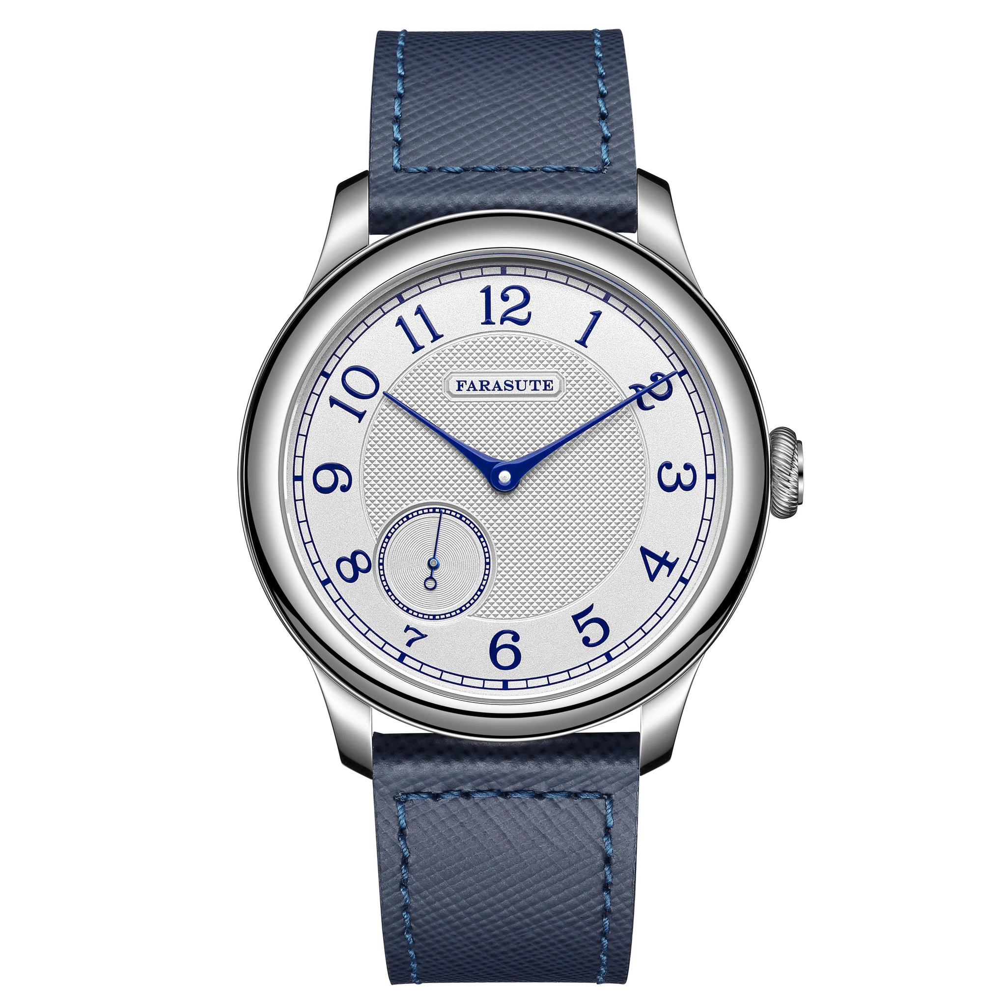FARASUTE NEW Machinery Men Watch Salmon Dial St17 Manual Mechanical Watch Small Second Vintage Bonklip Bracelet