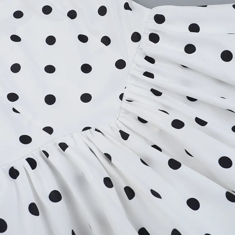Polka Dot Halter Mini Dress