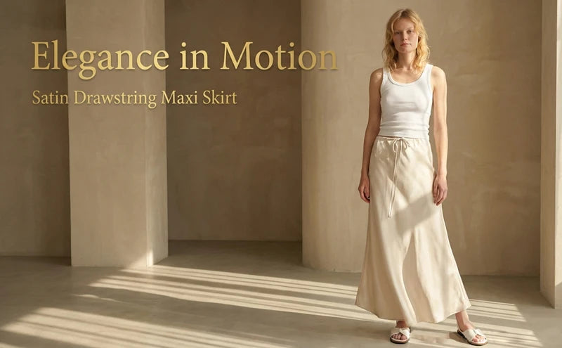 Women's Satin Maxi Skirt – Elegant Ankle-Length
